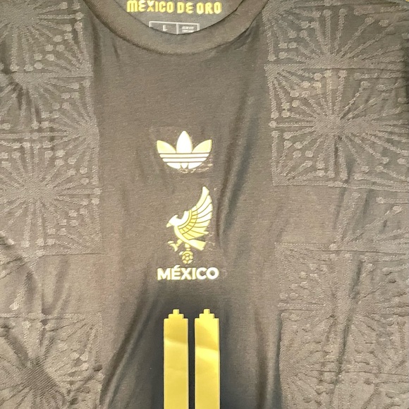 Adidas MÉXICO Black and Gold Soccer Jersey - Picture 3 of 4